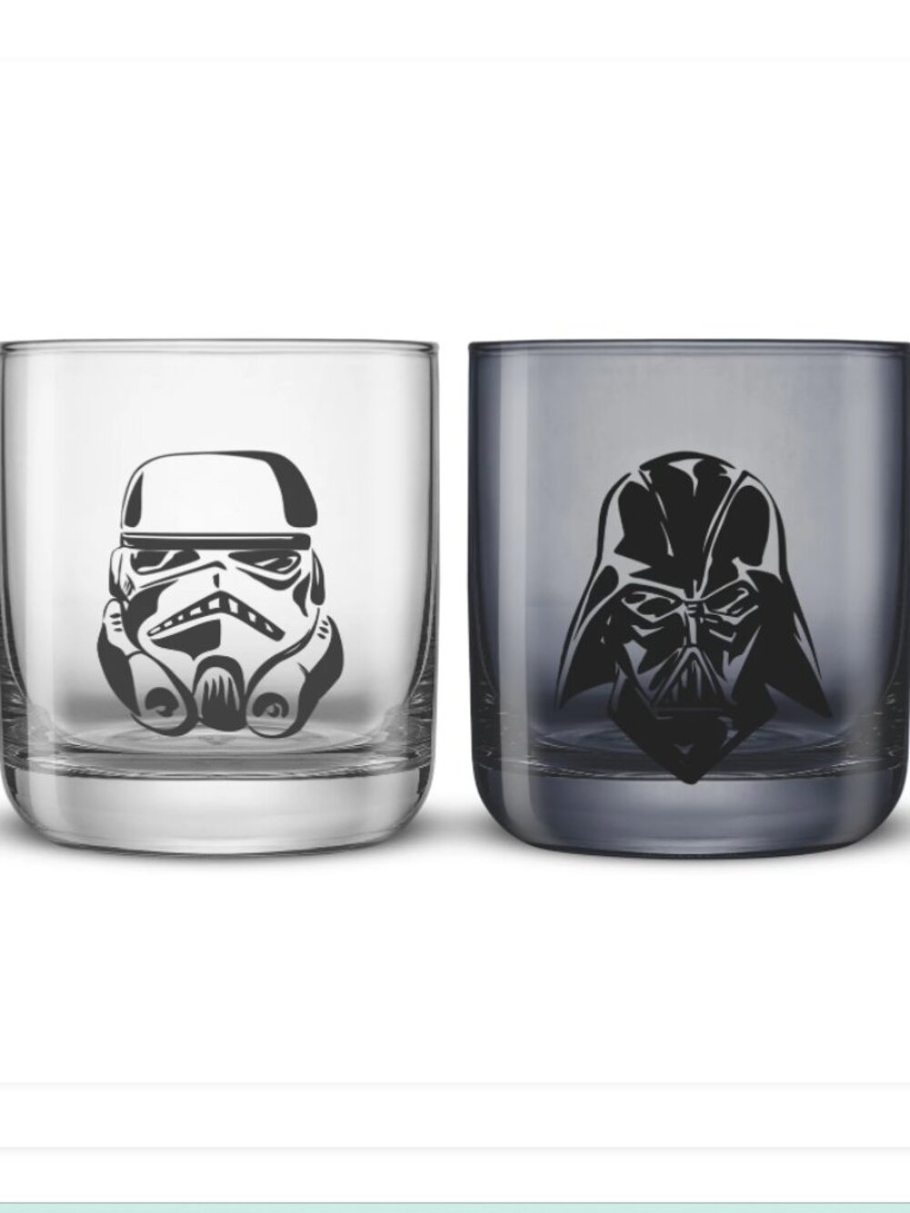 JoyJolt Star Wars Dark Side Monochrome Drinking Glass Set | NWT - Picture 2 of 5